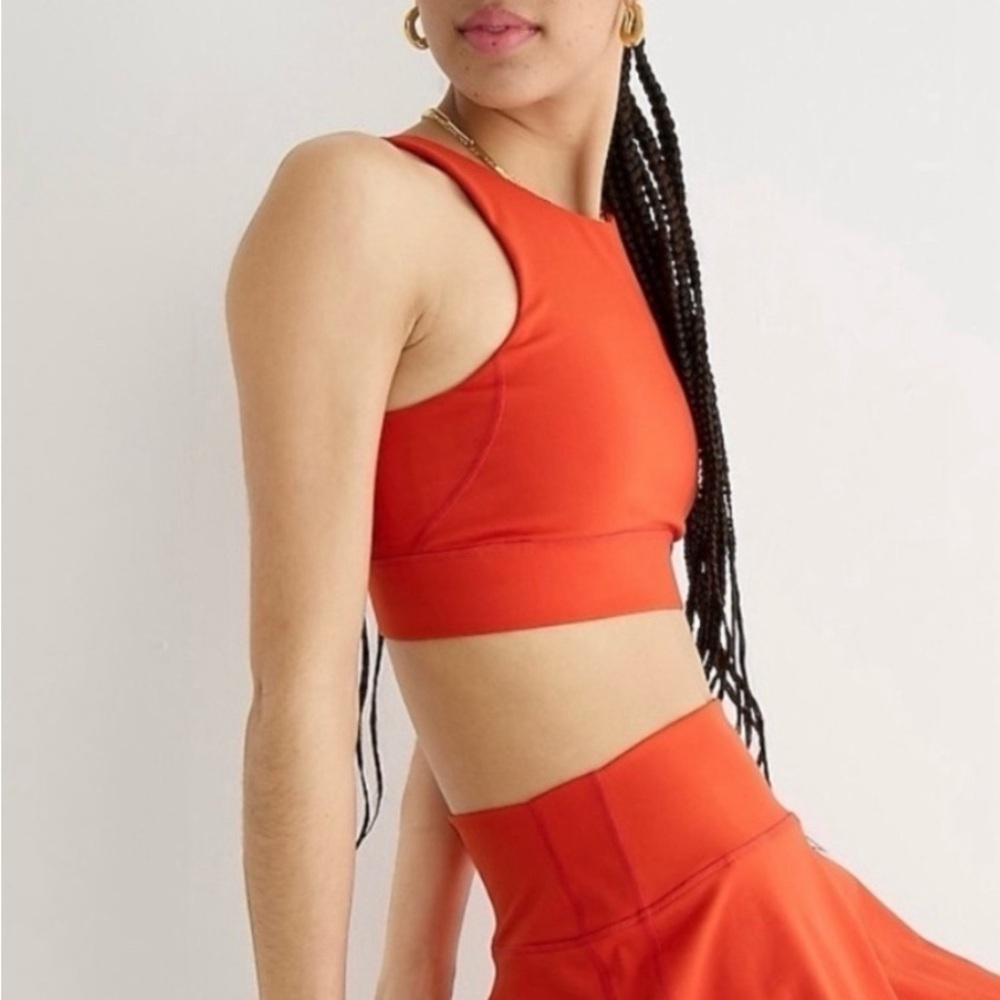 J.Crew SculptStretch high-neck sports bra color RIPE Size XXS youth size XL
